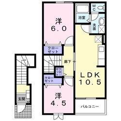 セントラル明日香　Ａの物件間取画像